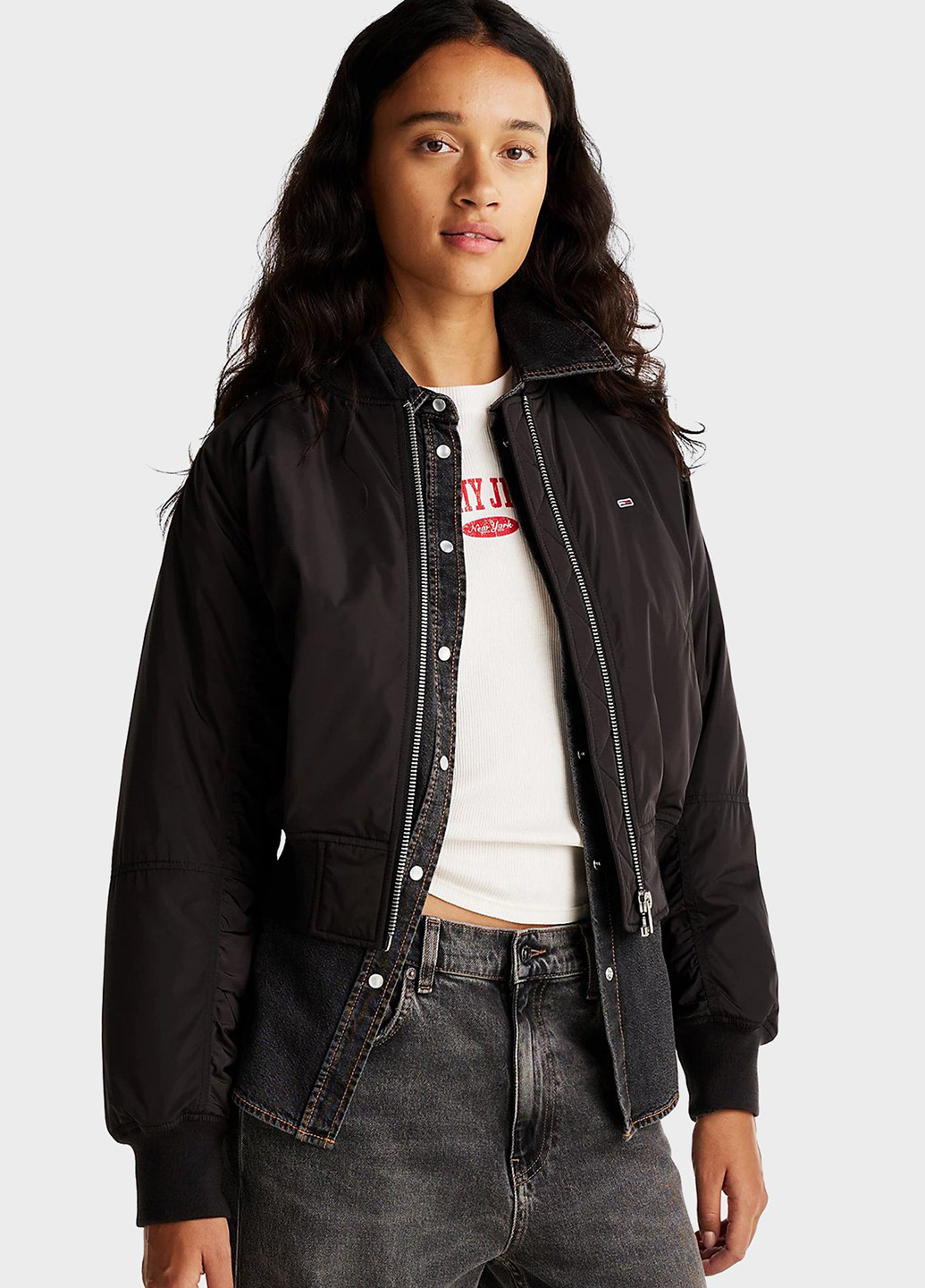 Бомбер Tommy Jeans бейсбольный на молнии (346673306)