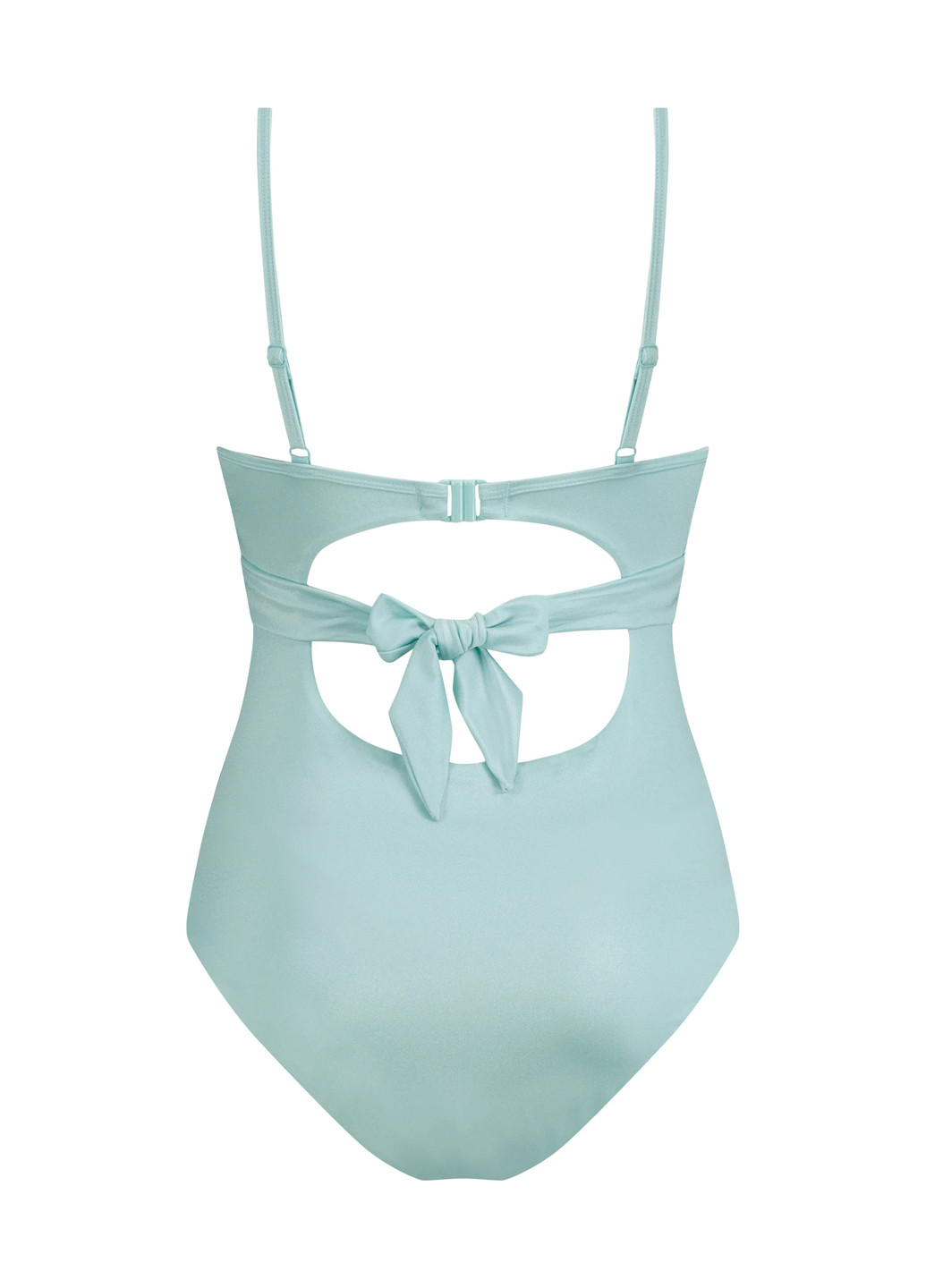 Блакитний демісезонний купальник майо, суцільний Hunkemoller