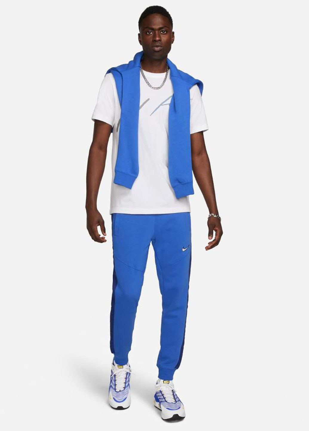 Синие спортивные демисезонные джоггеры брюки Nike