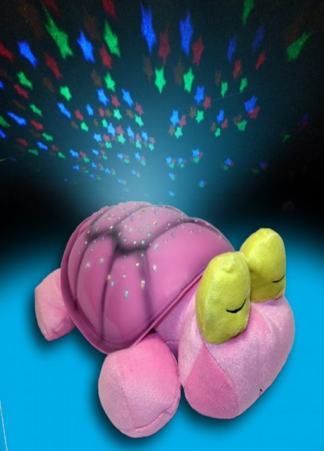 Нічник NIGHT XQ-168 черепаха зоряне небо дитячий м'яка іграшка Рожевий Sky (253483556)