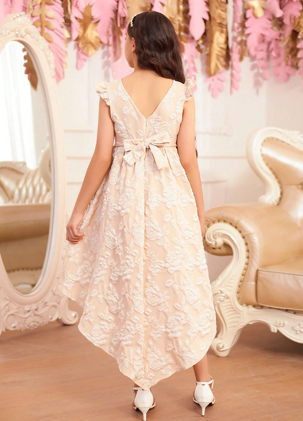 Персикова сукня SHEIN (346790665)