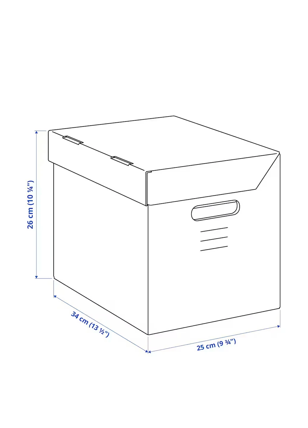 Коробка з кришкою (2 шт.), 26х25х34 см IKEA (265796121)