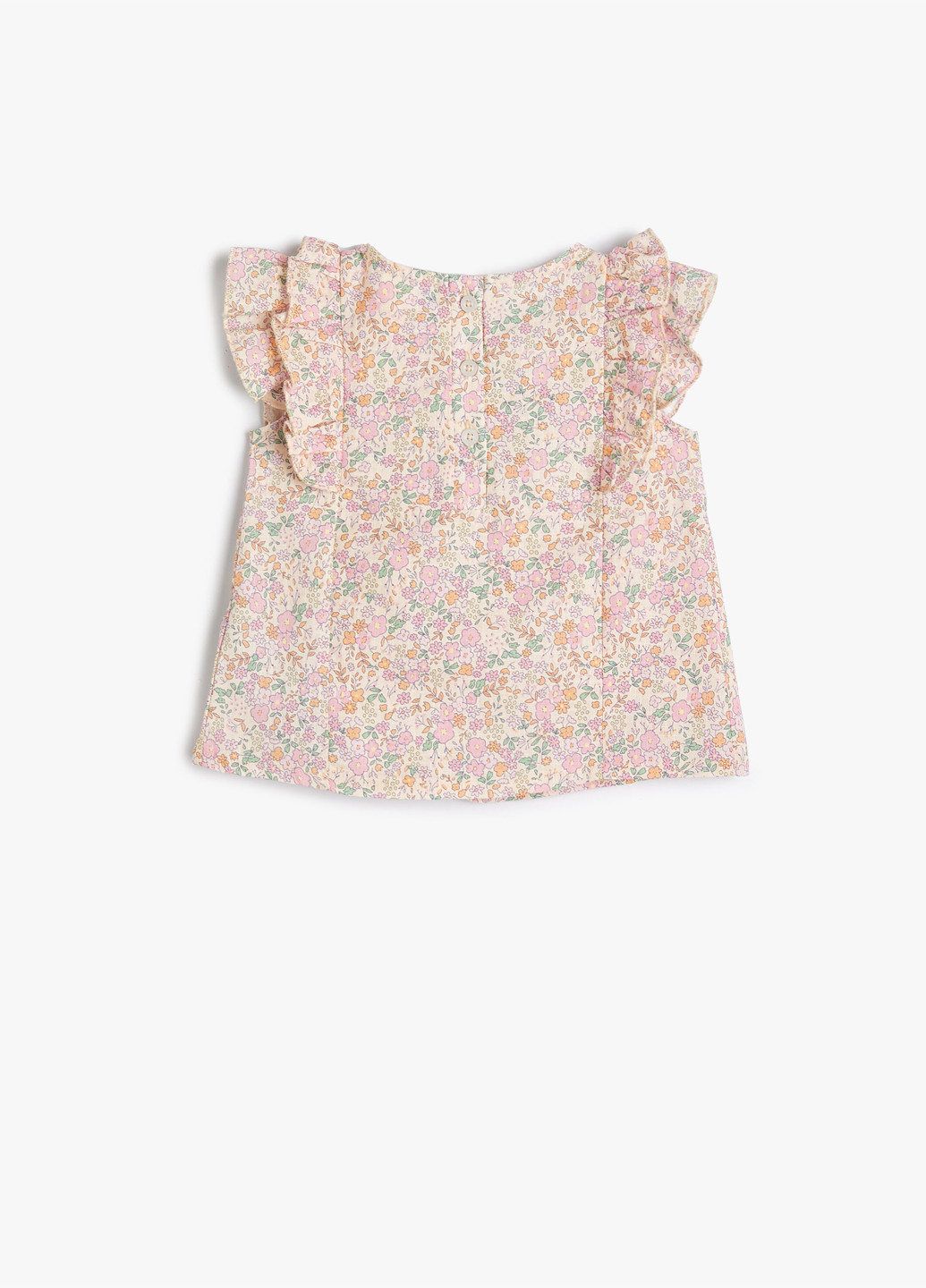 Персиковая цветочной расцветки блузка KOTON летняя