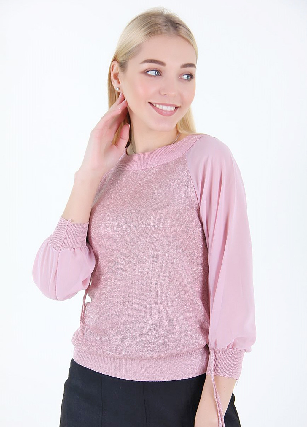 Светло-розовая демисезонная блуза Ladies Fasfion
