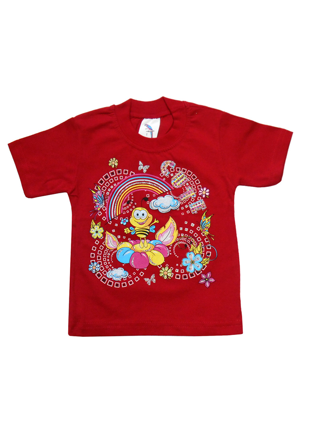 Красная летняя футболка с коротким рукавом Nursoy Bebe