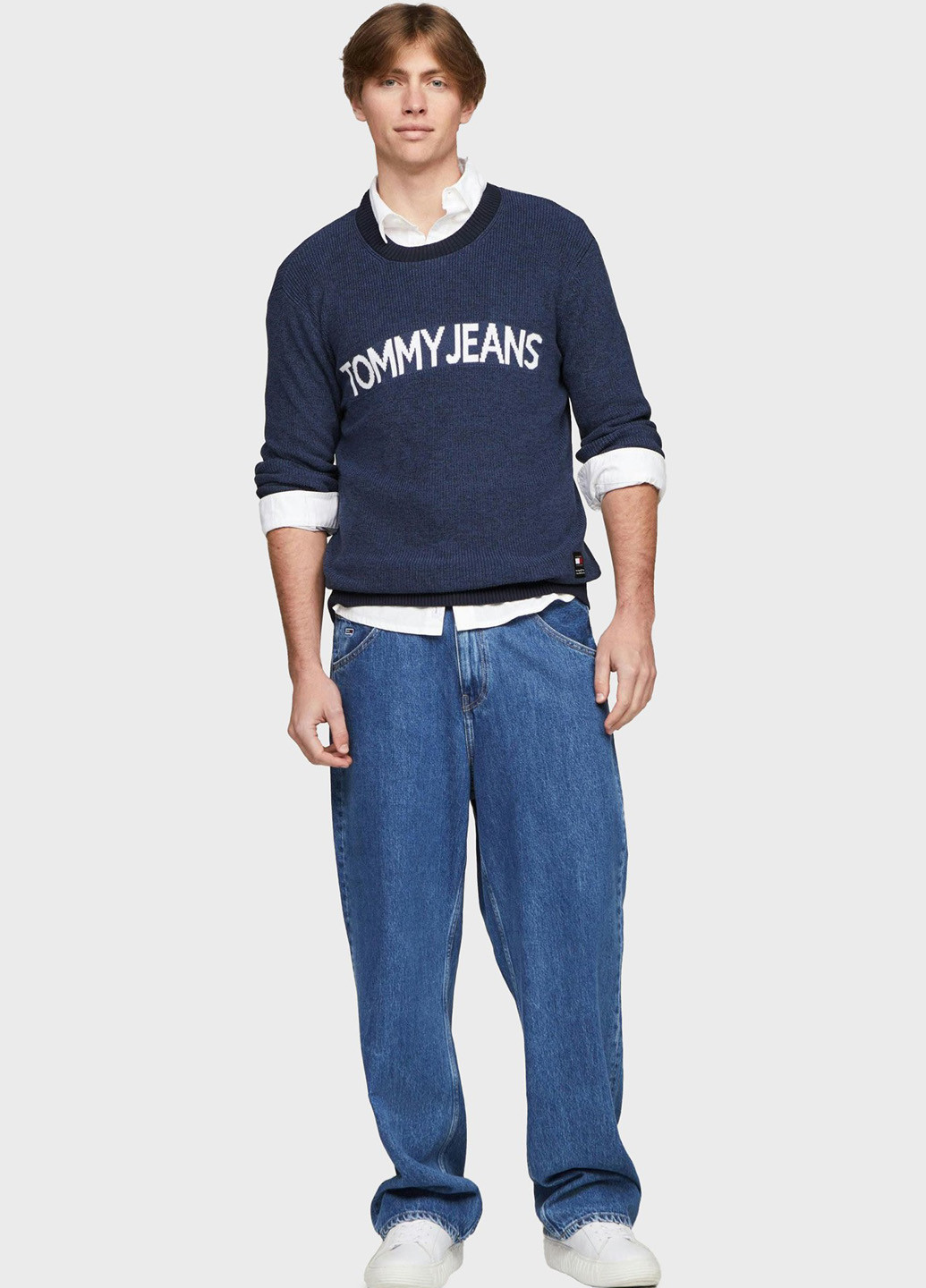 Серо-синий демисезонный джемпер джемпер Tommy Jeans