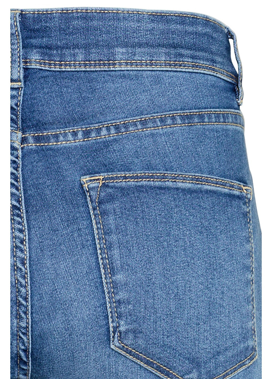 Джинси H&M однотонні сині джинсові трикотаж