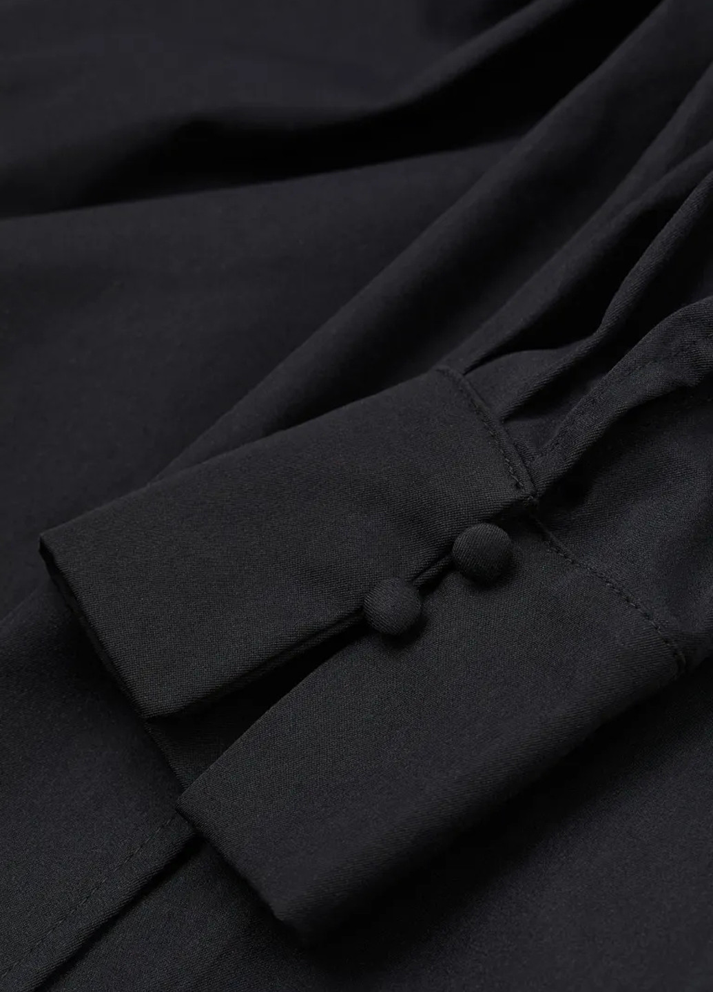 Черное кэжуал платье на запах, рубашка H&M однотонное