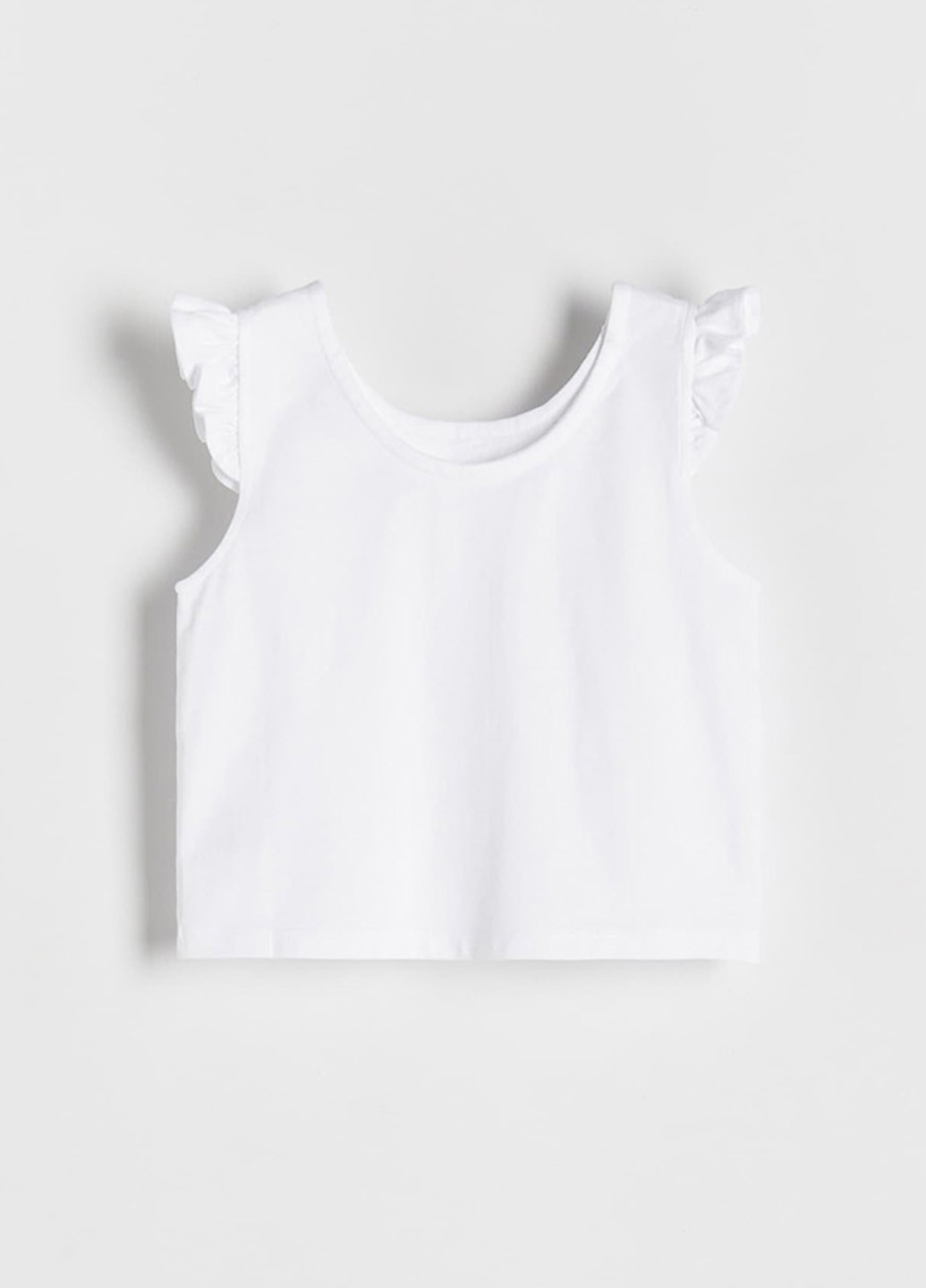 Белая однотонная блузка Reserved летняя