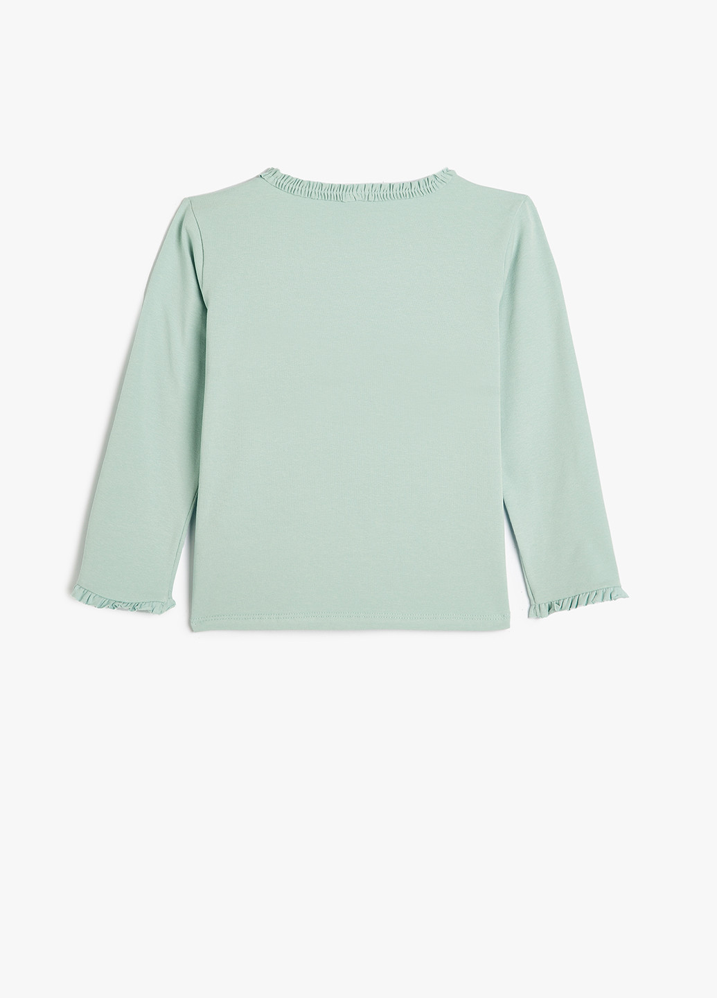 Мятный демисезонный кэжуал лонгслив KOTON однотонный