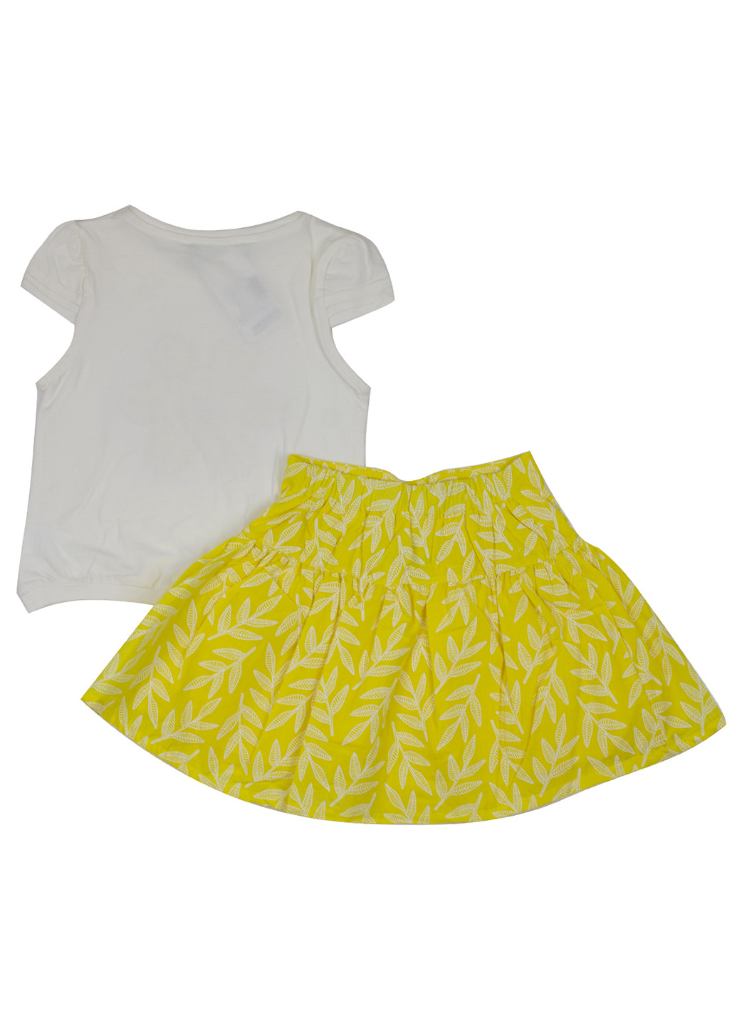 Желтый летний комплект (футболка, юбка) Cichlid