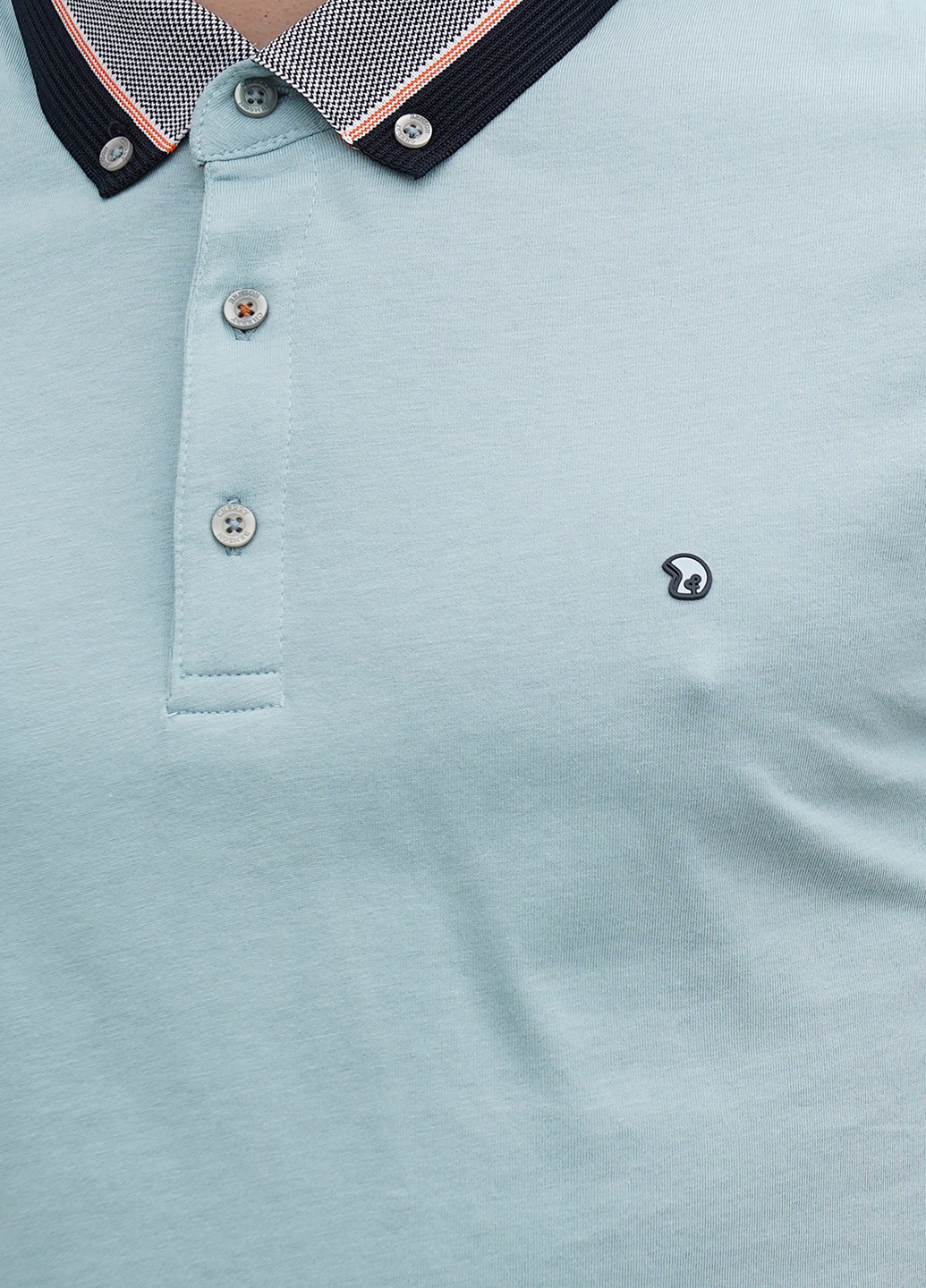 Бирюзовая футболка-поло для мужчин Benson & Cherry однотонная