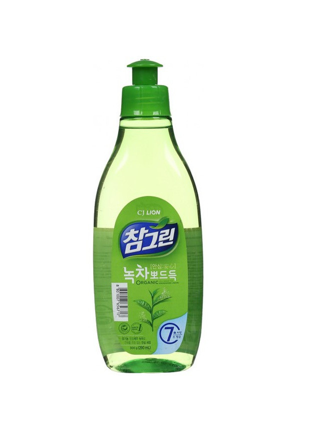 Засіб для миття посуду Chamgreen Зелений чай, 300 г Lion Corea 8801007656717 (237513026)
