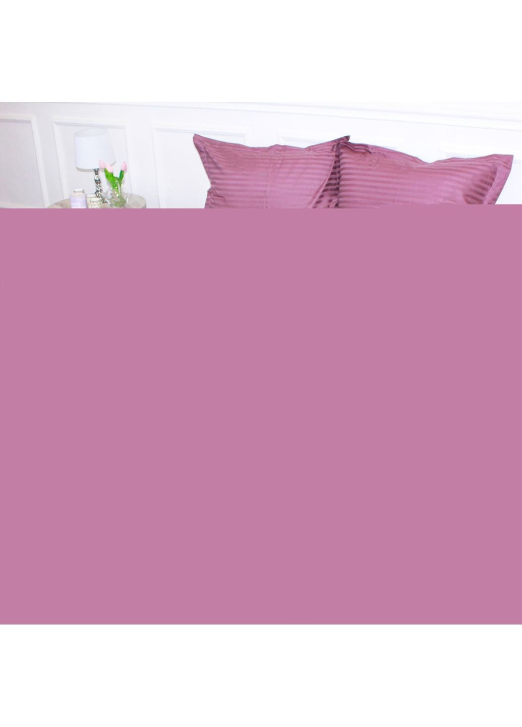 Постельное белье Satin Stripe 30-0008 Smoky Pink 2х143х210 семейный (2200005250327) Mirson (254010526)