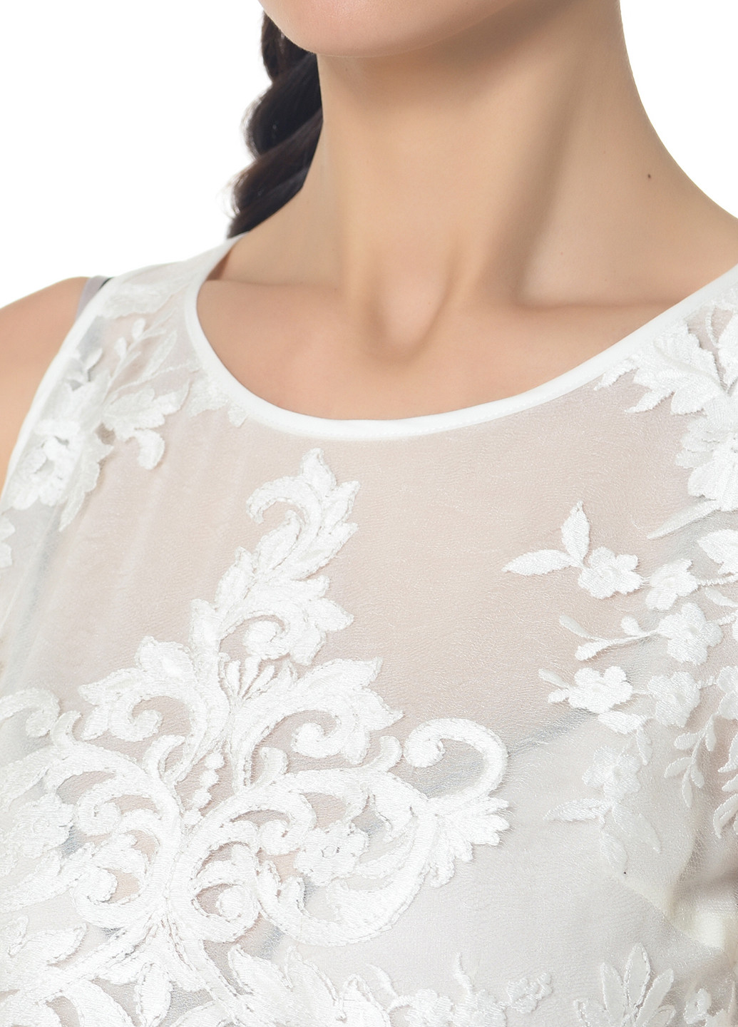 Белое кэжуал платье Iren Klairie с геометрическим узором