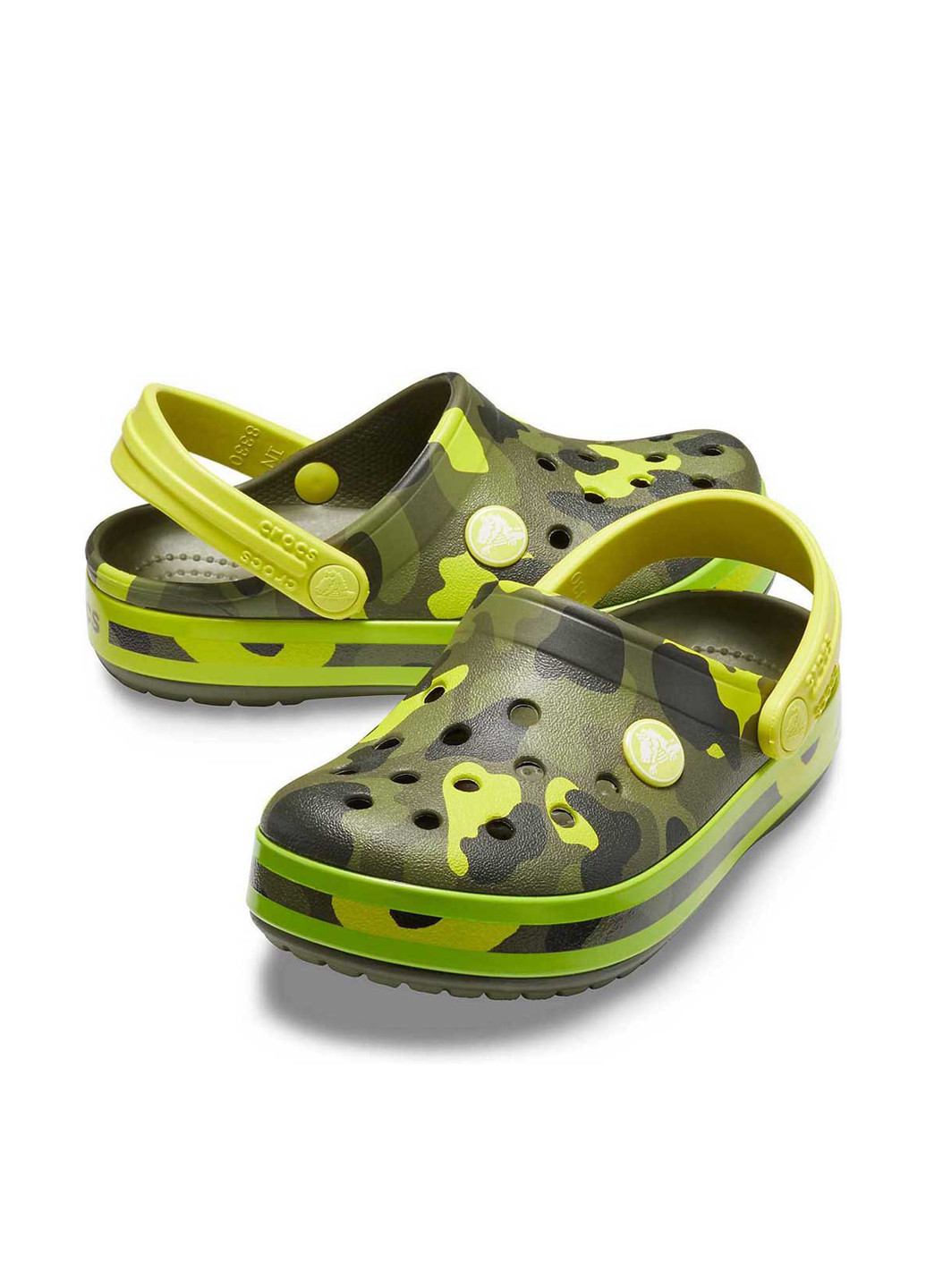 Зеленые сабо Crocs с перфорацией