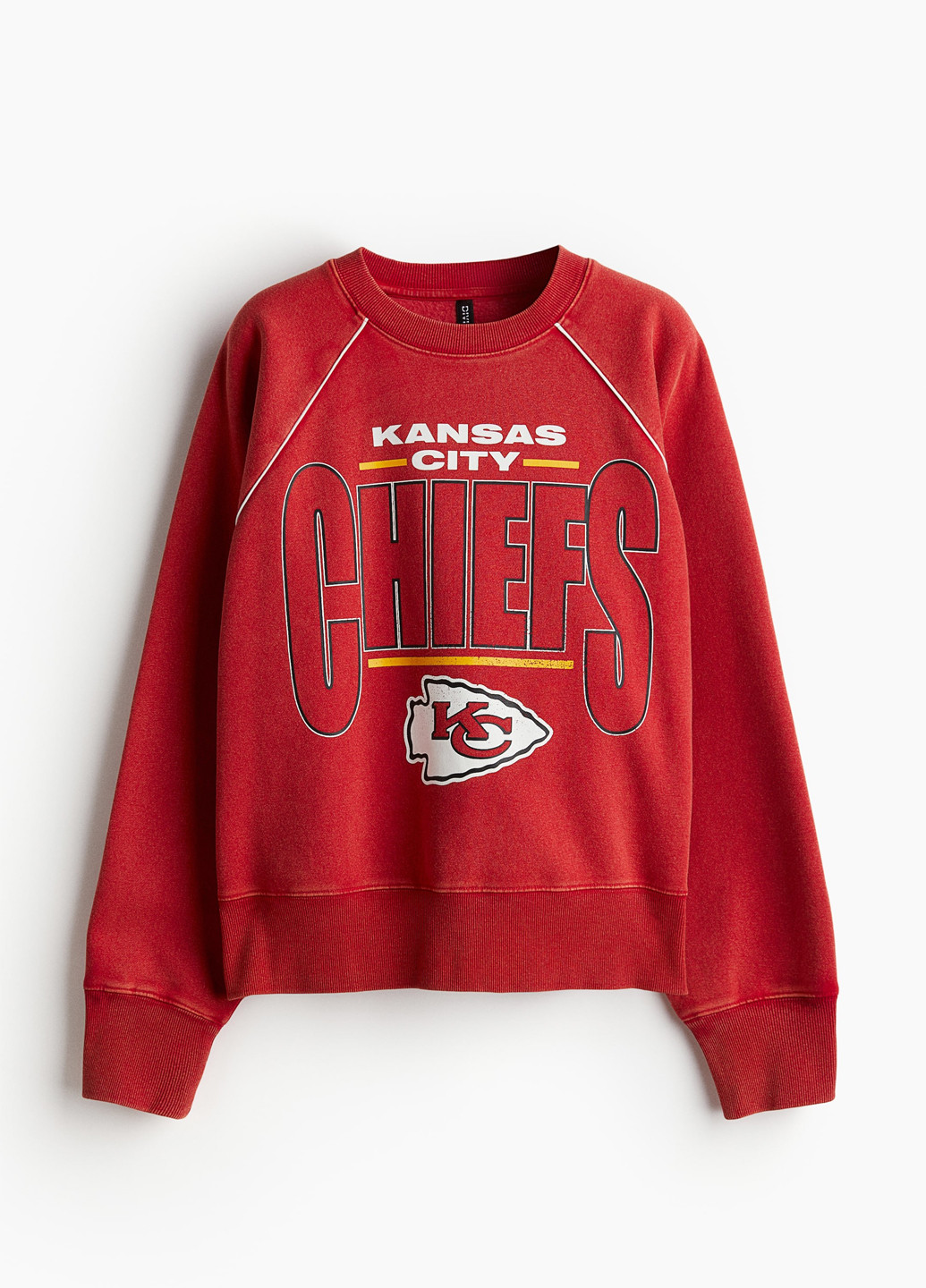 Красный свитшот H&M надпись без декора (362622290)