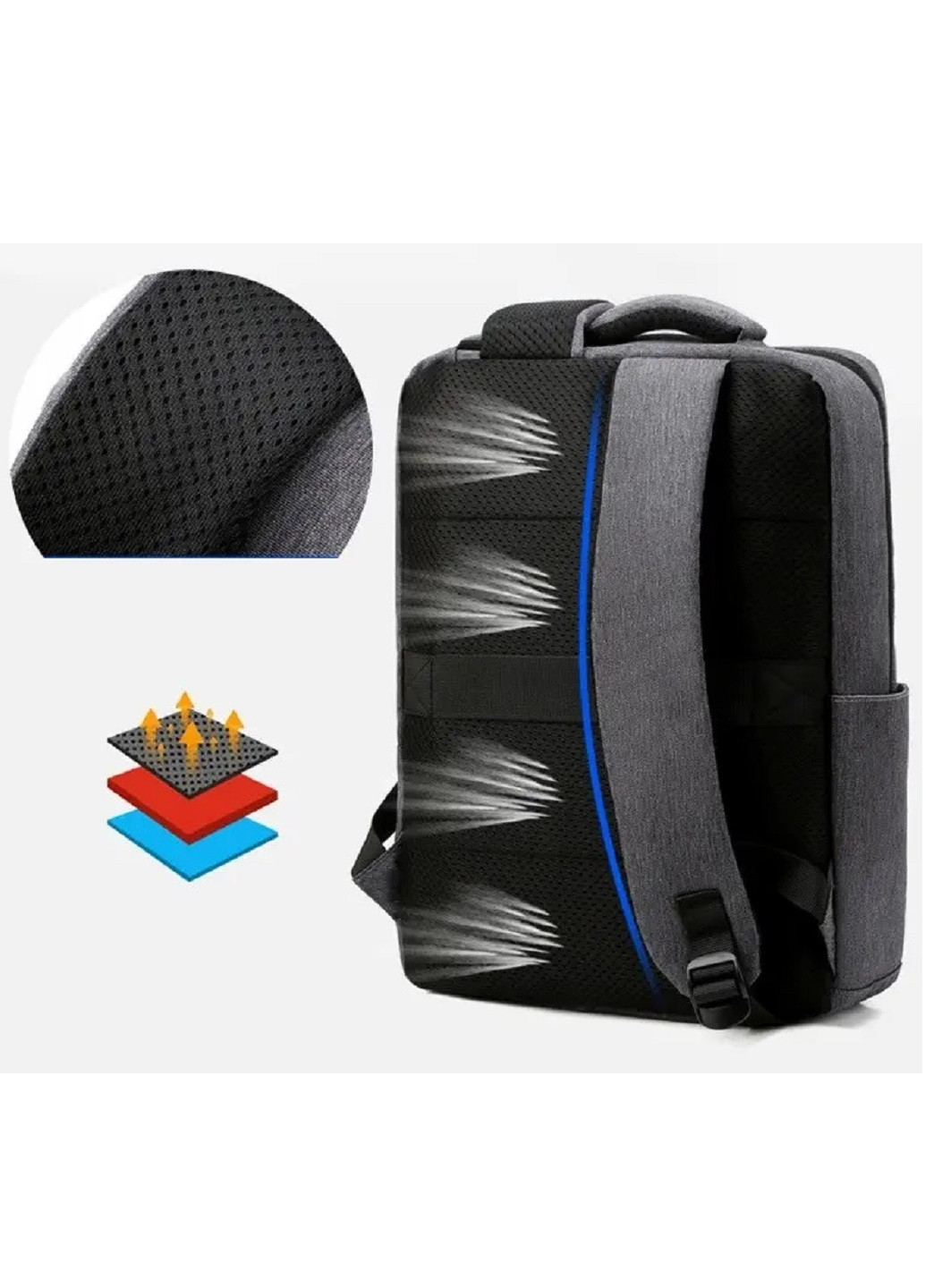 Рюкзак міський водовідштовхуючий із відділенням для ноутбука з виходом для USB проводу навушників 12 л 41х28х11 см (62605-Нов) Unbranded (253075645)