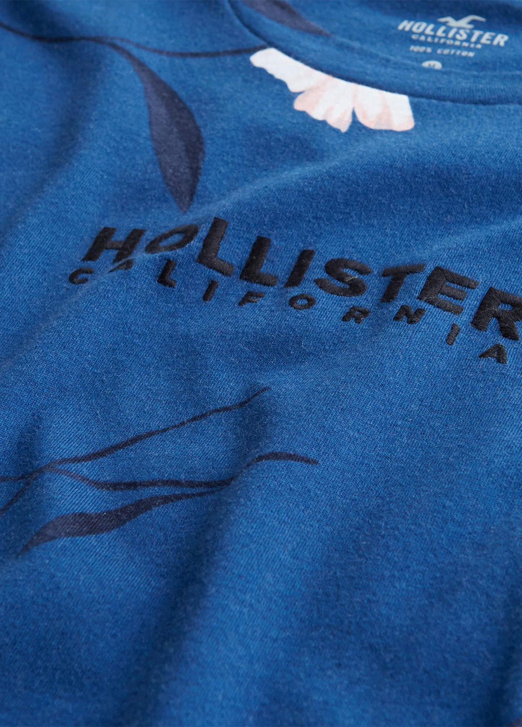 Синяя футболка Hollister