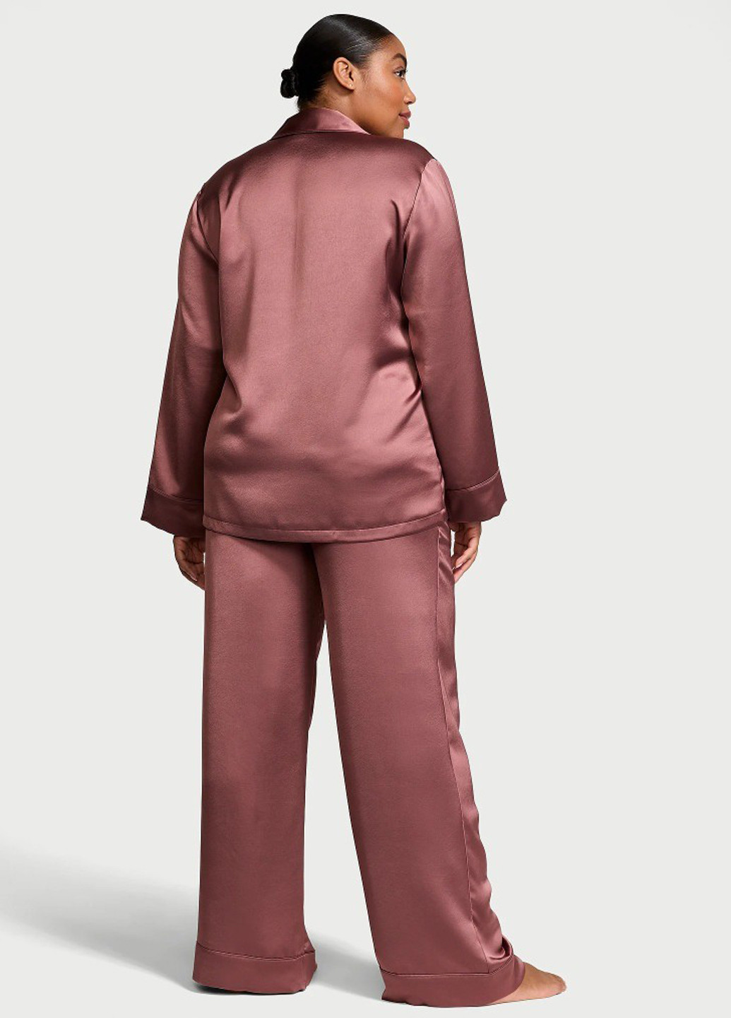 Розово-коричневая всесезон пижама (рубашка, брюки) рубашка + брюки Victoria's Secret
