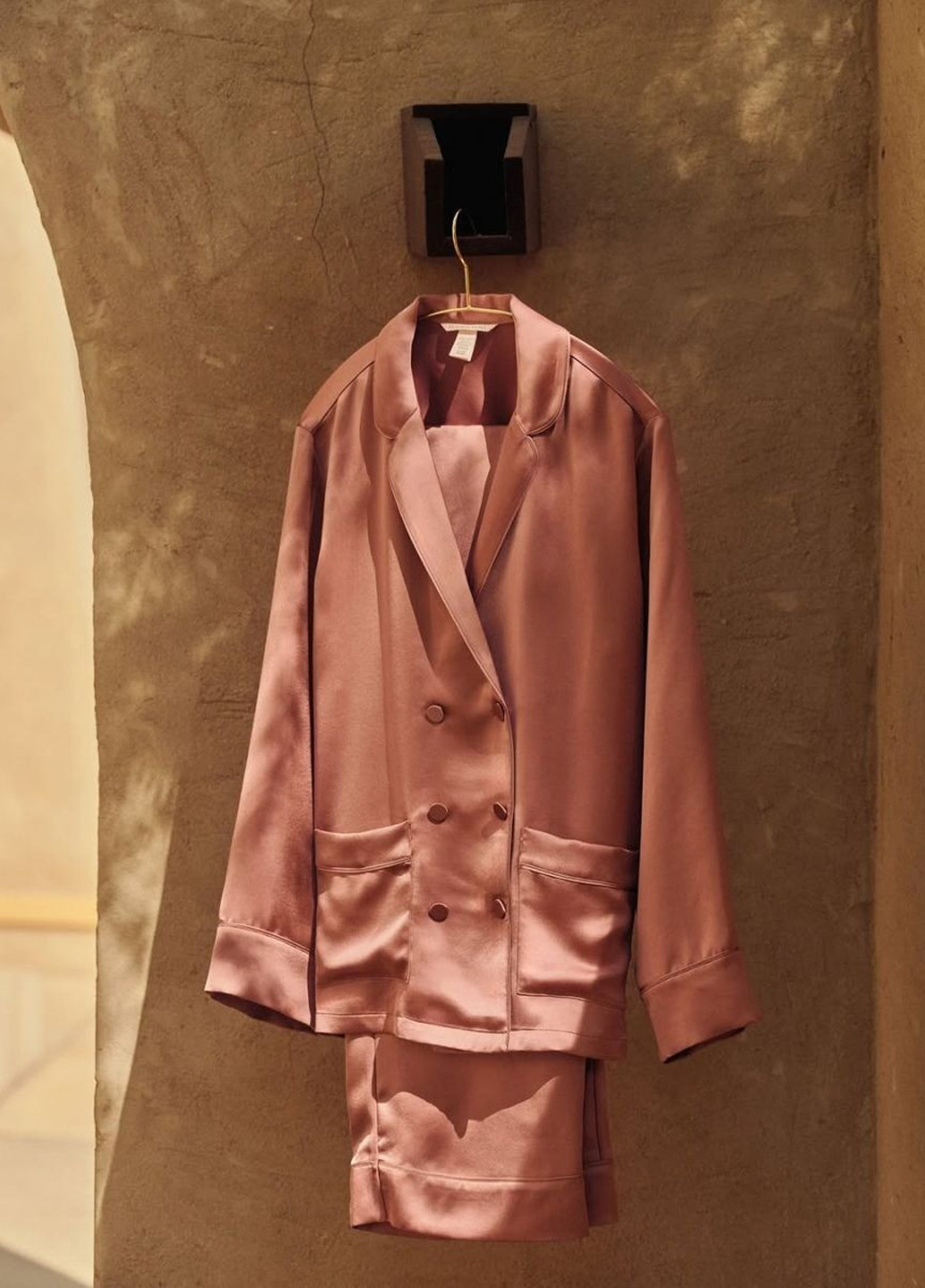 Розово-коричневая всесезон пижама (рубашка, брюки) рубашка + брюки Victoria's Secret