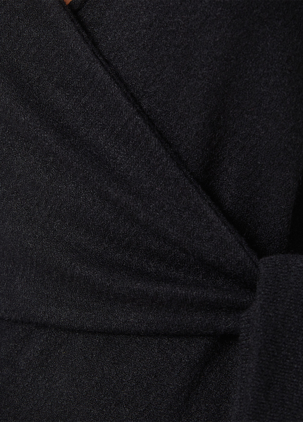 Черное кэжуал платье на запах KOTON однотонное