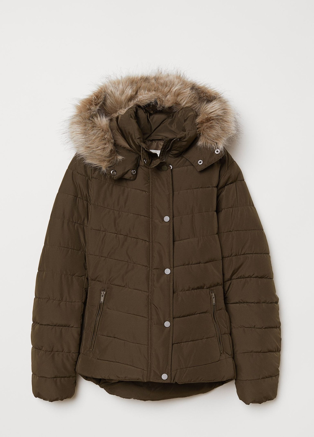 Темно-зелена демісезонна куртка H&M