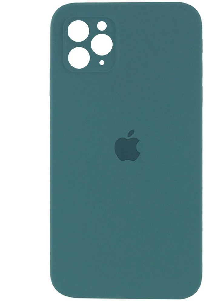 Чохол Silicone Case Square Full Camera Protective (AA) для Apple iPhone 11 Pro Max (6.5 ') Зелений / Pine green (00000040236_10) Epik (229726089)