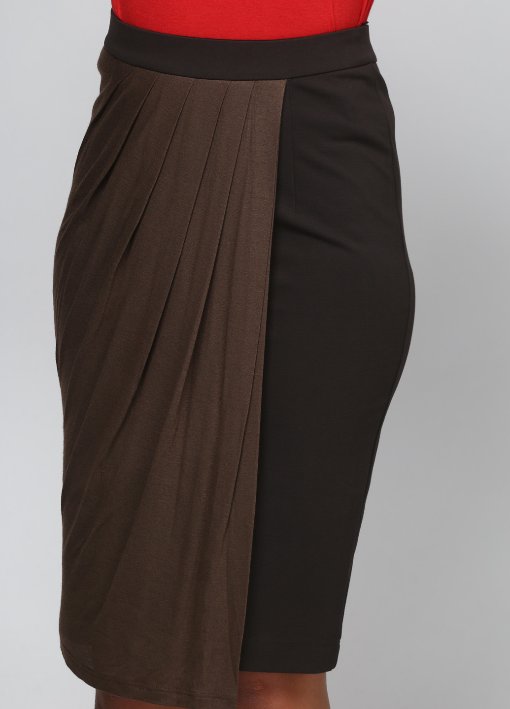 Темно-коричневая кэжуал однотонная юбка BGN миди