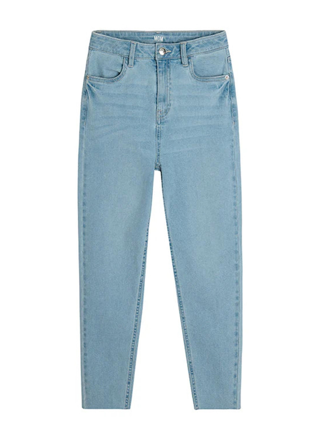 Голубые демисезонные мом фит джинсы Cool Club