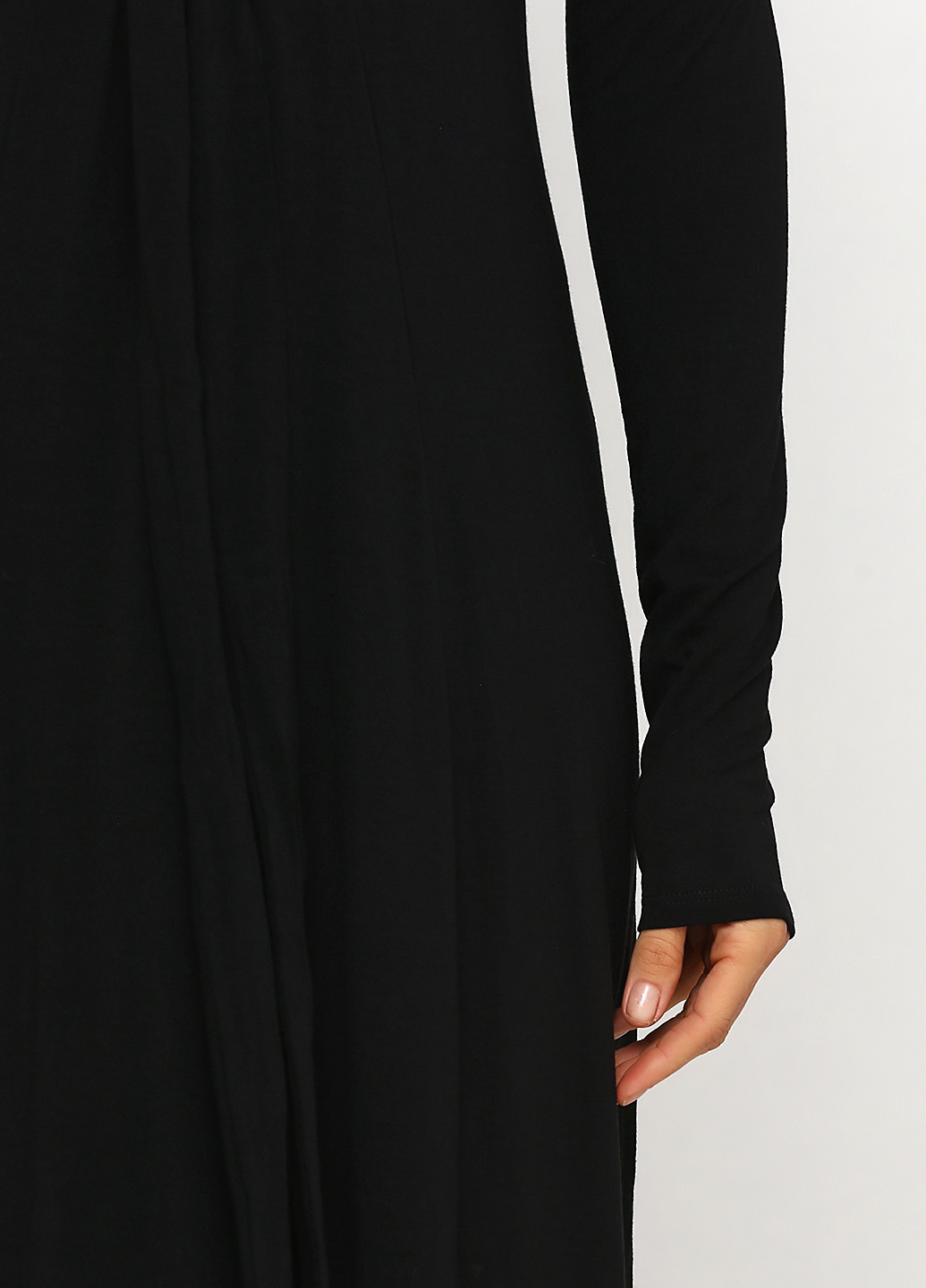Чорна кежуал сукня в стилі армпір, кльош Patrizia Pepe однотонна