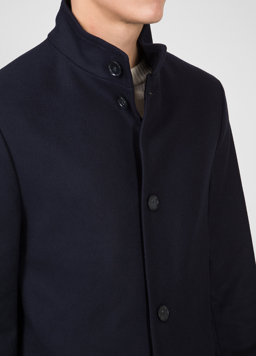 Темно-синє демісезонне Пальто однобортне Calvin Klein