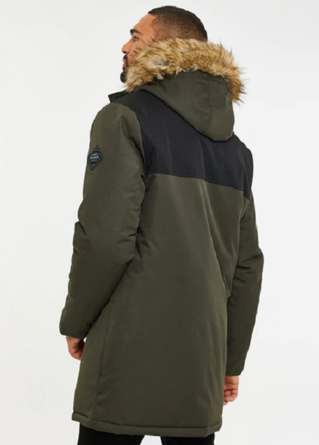 Оливкова (хакі) демісезонна куртка Threadbare