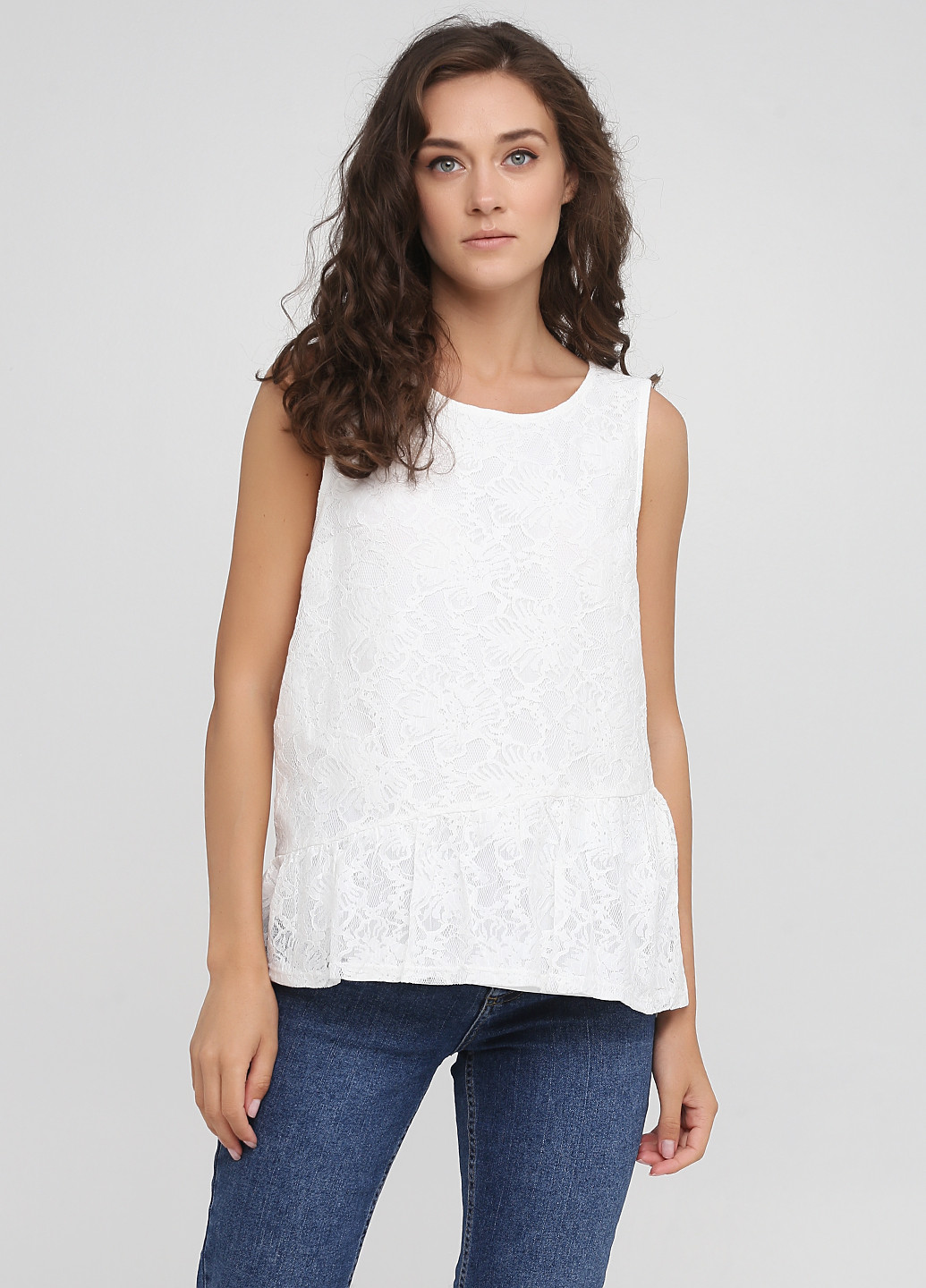 Белая летняя блуза Vila