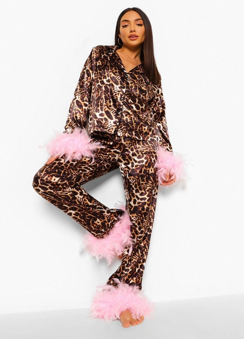 Комбинированная всесезон пижама Boohoo