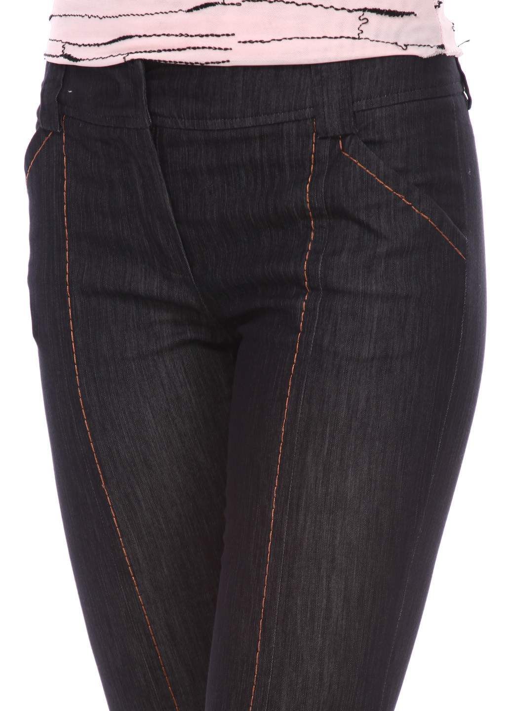 Черные кэжуал демисезонные прямые брюки Roberta Scarpa