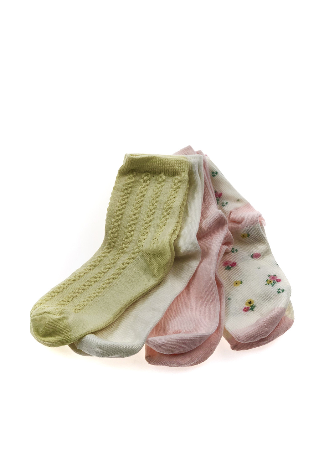 Шкарпетки (5 пар) H&M квіткові світло-рожеві повсякденні