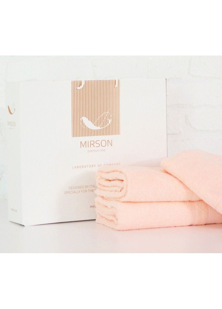 No Brand полотенце mirson набор банных №5080 elite softness peach 50х90, 70х140, 100х1 (2200003961003) персиковый производство - Украина