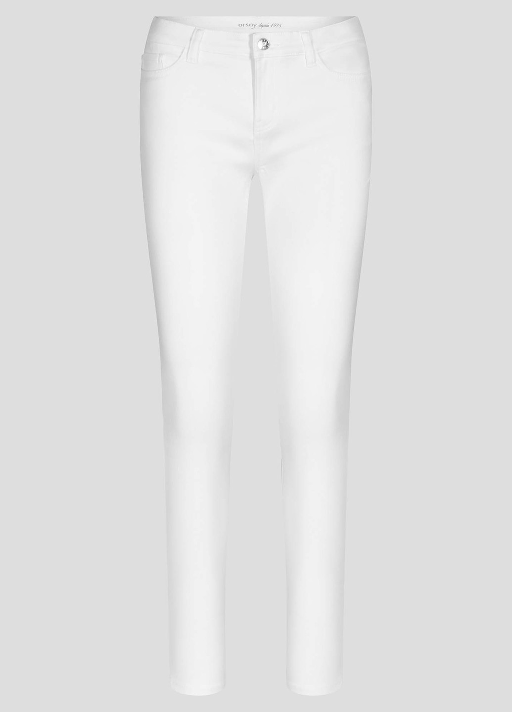 Белые кэжуал демисезонные зауженные брюки Orsay
