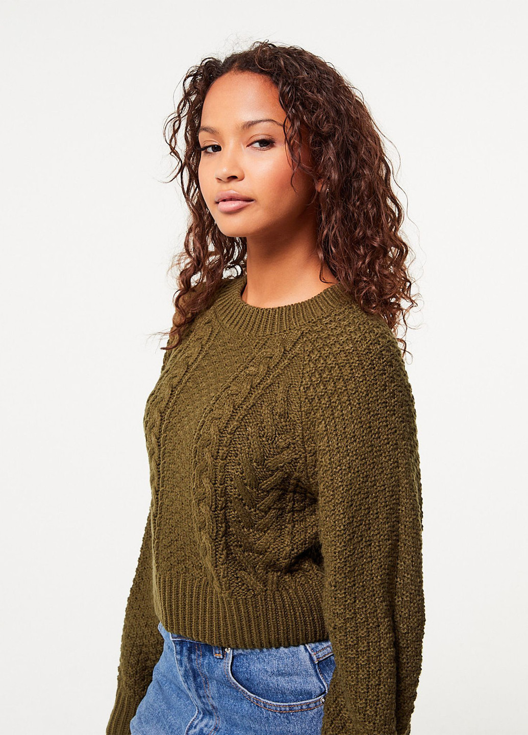 Оливковый демисезонный джемпер джемпер Jennyfer