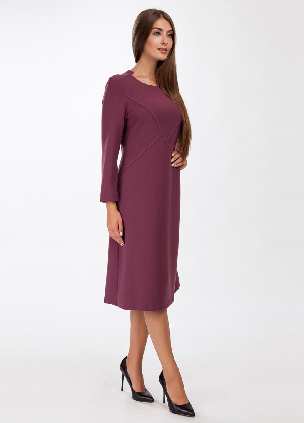 Фиолетовое кэжуал платье Femme однотонное
