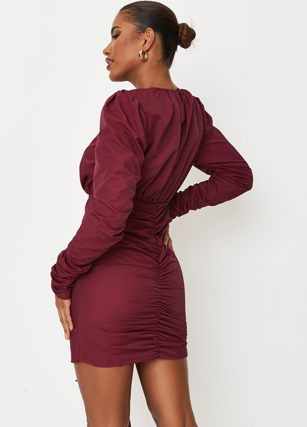 Вишневое кэжуал платье футляр Missguided однотонное