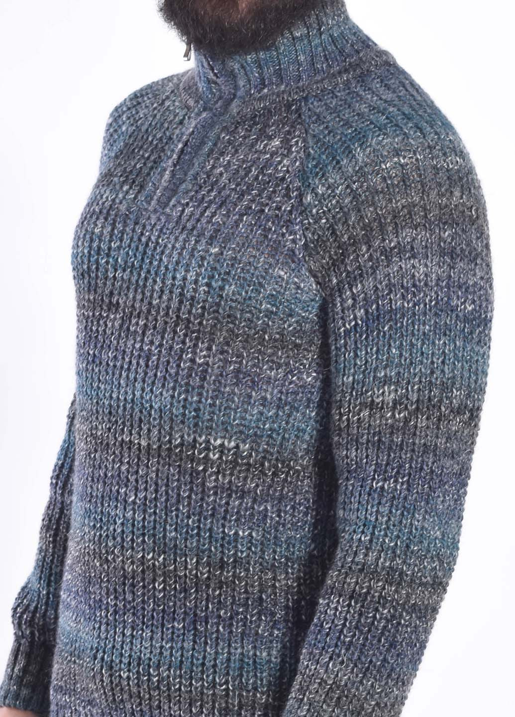 Сіро-синій демісезонний светр Bakhur