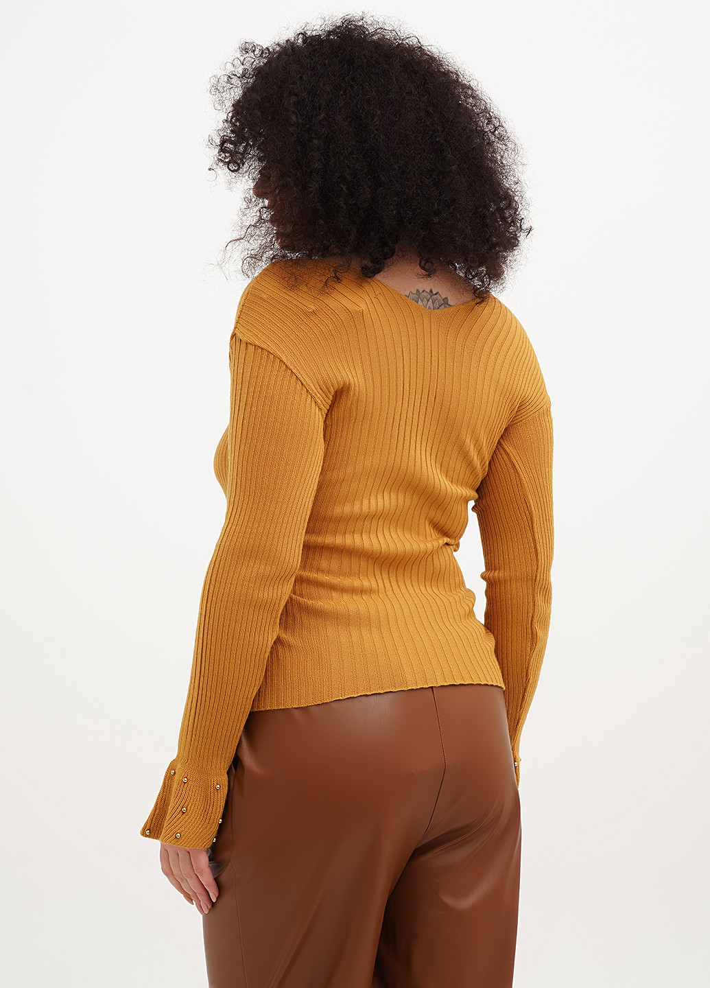 Горчичный демисезонный пуловер пуловер Imperial