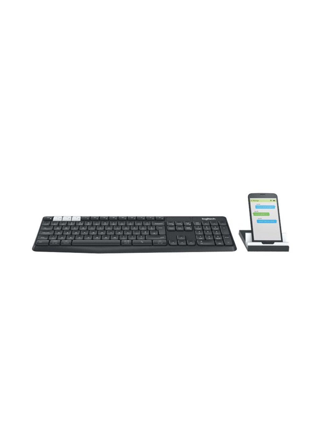 Беспроводная клавиатура Logitech k375s multi-device and stand combo - graphite/offwhite - русская раскладка - bt - intnl (135165385)