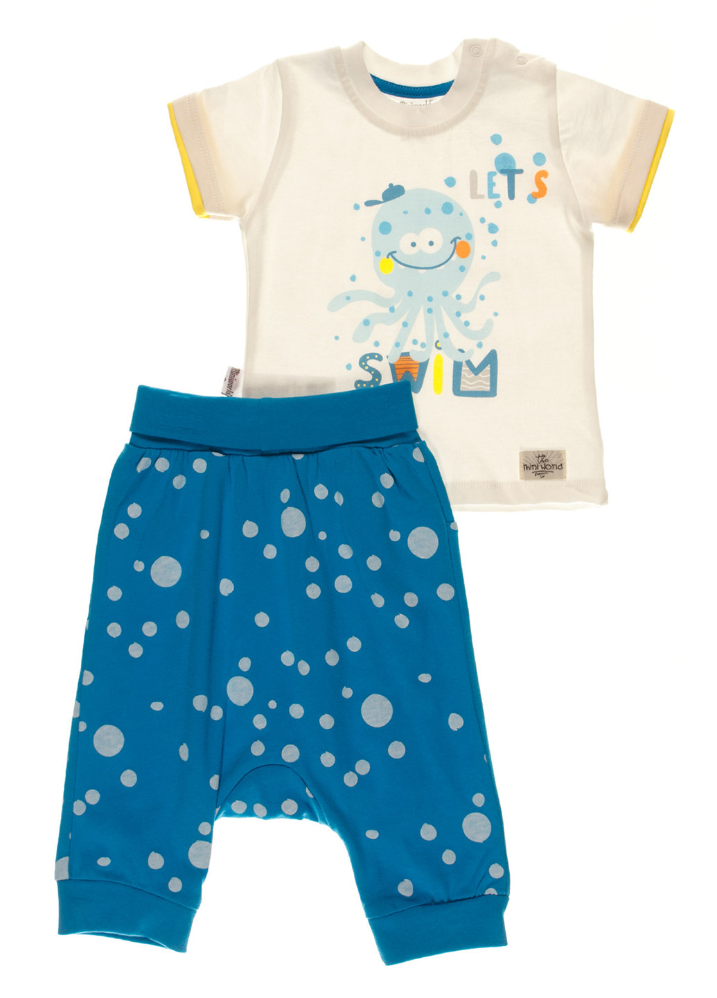 Голубой летний комплект (футболка, брюки) Miniworld