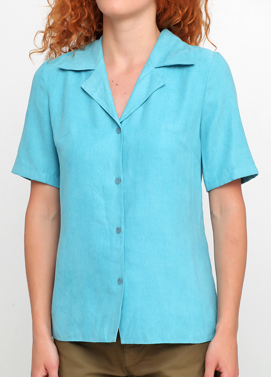 Голубая летняя блуза Leinle