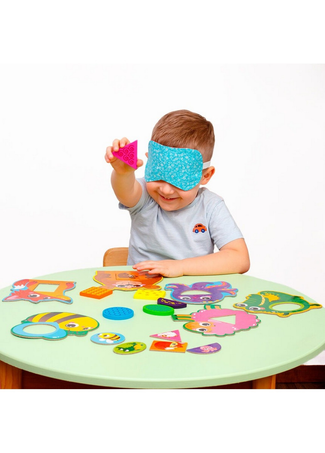 Розвиваюча дитяча мозаїка дерев'яна 6х20х20 см Vladi toys (253659565)