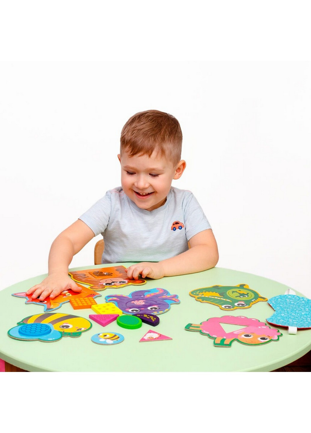Развивающая детская мозаика деревянная 6х20х20 см Vladi toys (253659565)