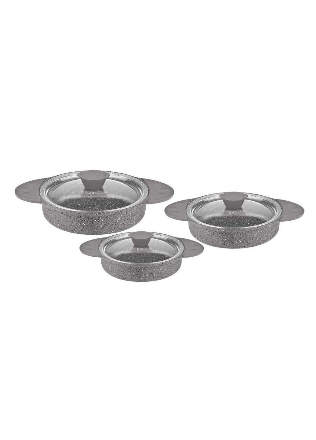 Набор посуды 3015-Grey 12 предметов серый OMS (253624912)